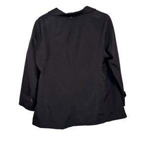 American Living Womens Size Medium Black Long Sleeve Top With Button Detail